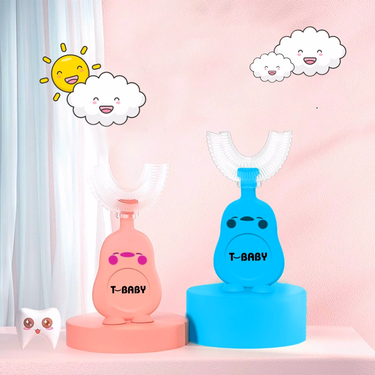 Combo 5 Bàn Chải Đánh Răng Chữ U Cho Bé - Hapi - Ảnh 3