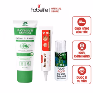 Combo Trị Mụn Sữa Rửa Mặt 100G + Kem Mụn Đỏ 15G + Kem Trị Thâm 15G - Fobelife