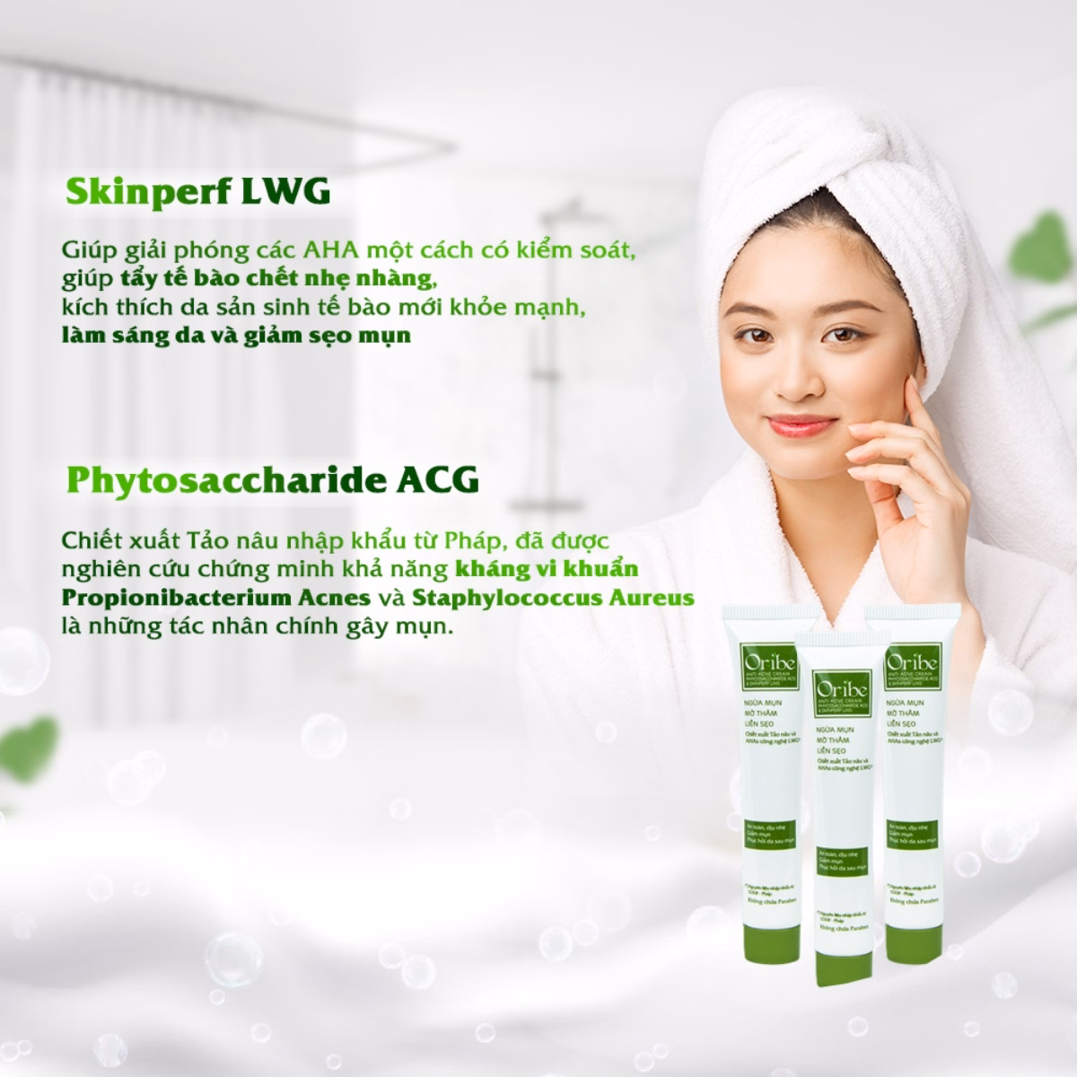 Combo Serum 10G Và Kem Mụn Giảm Mụn Làm Mờ Thâm Sẹo Do Mụn 25G - Oribe - Ảnh 3