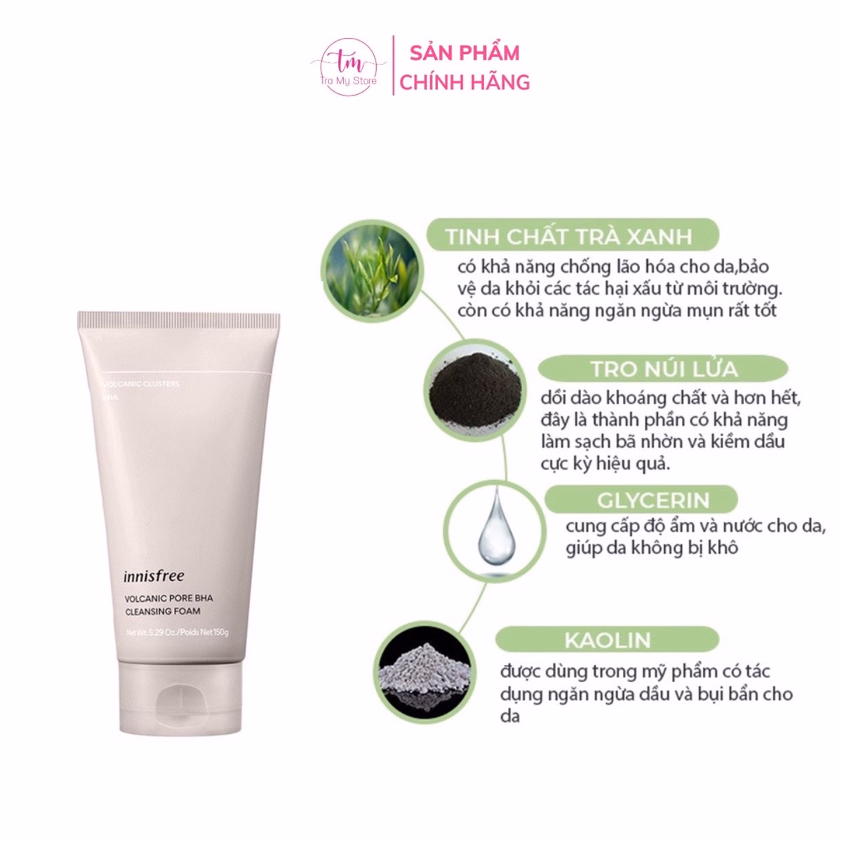 Sữa Rửa Mặt Sạch Sâu Đá Tro Núi Lửa 150Ml - Innisfree - Ảnh 2