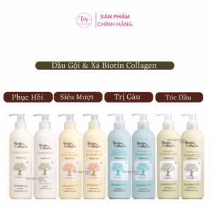 Dầu Gội Xả Biotin & Collagen New 1000Ml - Pasiori
