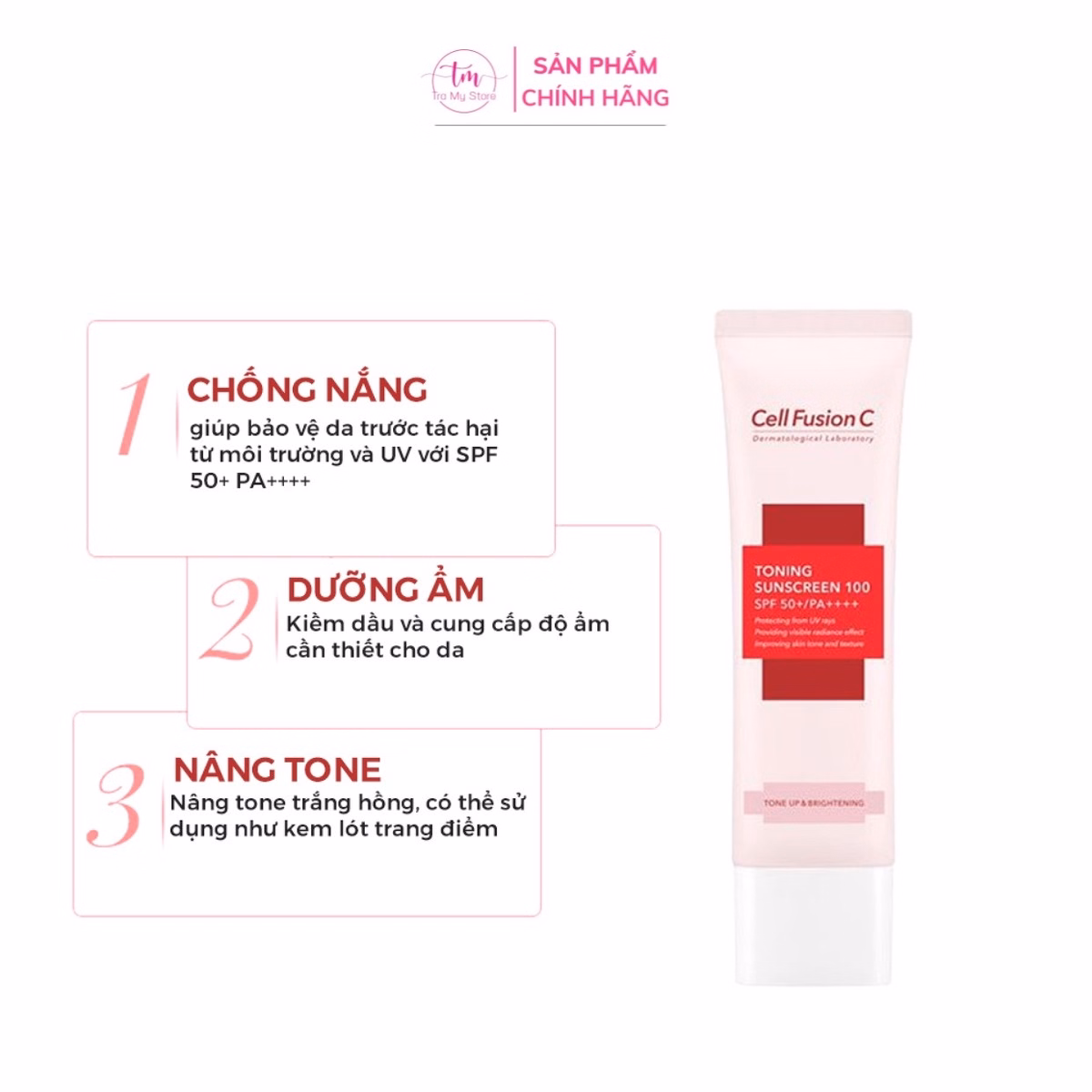 Kem Chống Nắng Nâng Tông 50Ml - Cell Fusion C - Ảnh 2
