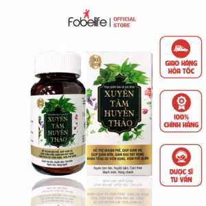 Viên Uống Xuyên Tâm Huyền Thảo Bổ Phế, Giảm Đờm, Đau Rát Họng - Fobelife