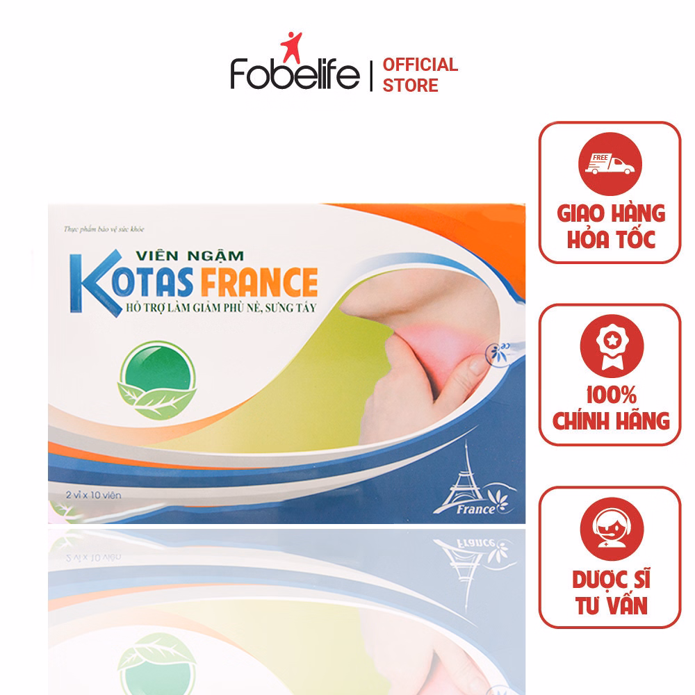 Viên Ngậm Ho, Hỗ Trợ Làm Giảm Phù Nề, Sưng Tấy Kotas Kotas - Pháp Effiel