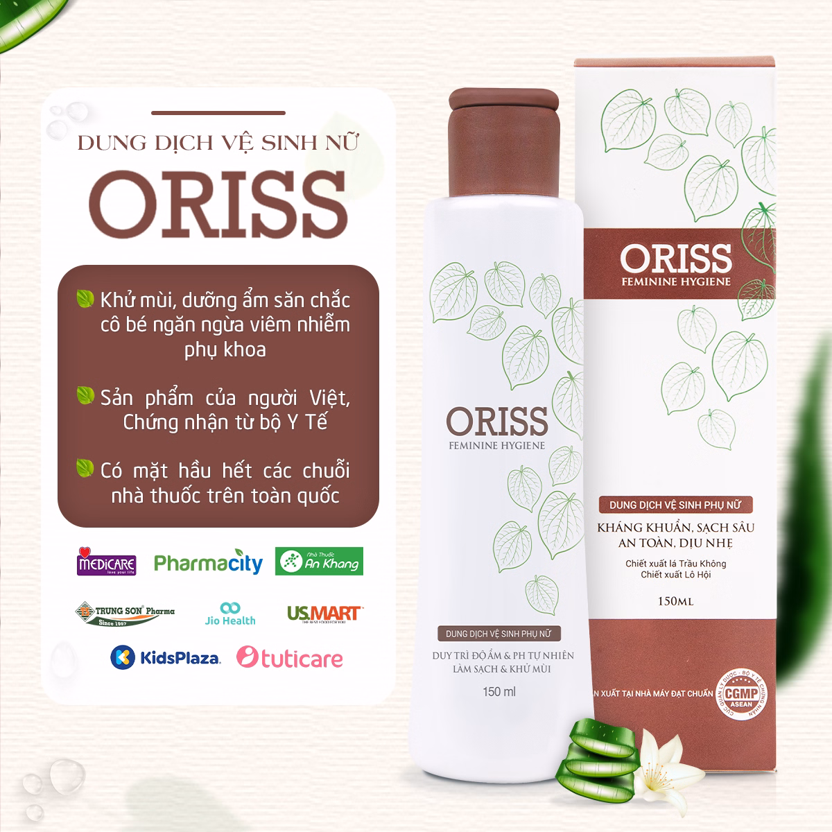 Dung Dịch Vệ Sinh Phụ Nữ Oriss 150Ml - Ảnh 2