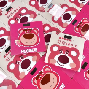 Cân Gia Đình Gấu Hồng, Cân Điện Tử Xinh Xắn Theo Dõi Cân Nặng Chính Xác - Su