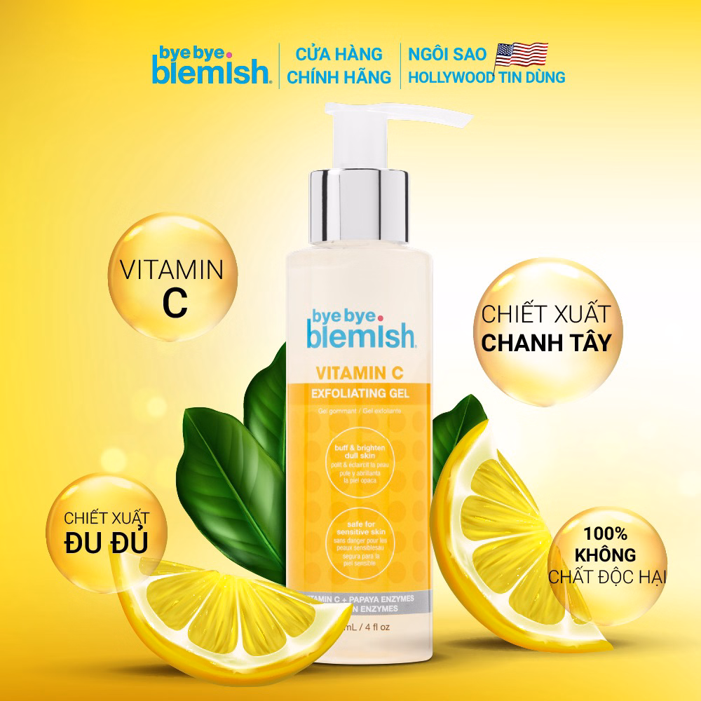 Gel Tẩy Tế Bào Chết Vitamin C Ngừa Mụn Và Làm Sáng Da Bye Bye Blemish Vitamin C Exfoliating Gel 118Ml - Bye Bye Blemish - Ảnh 2