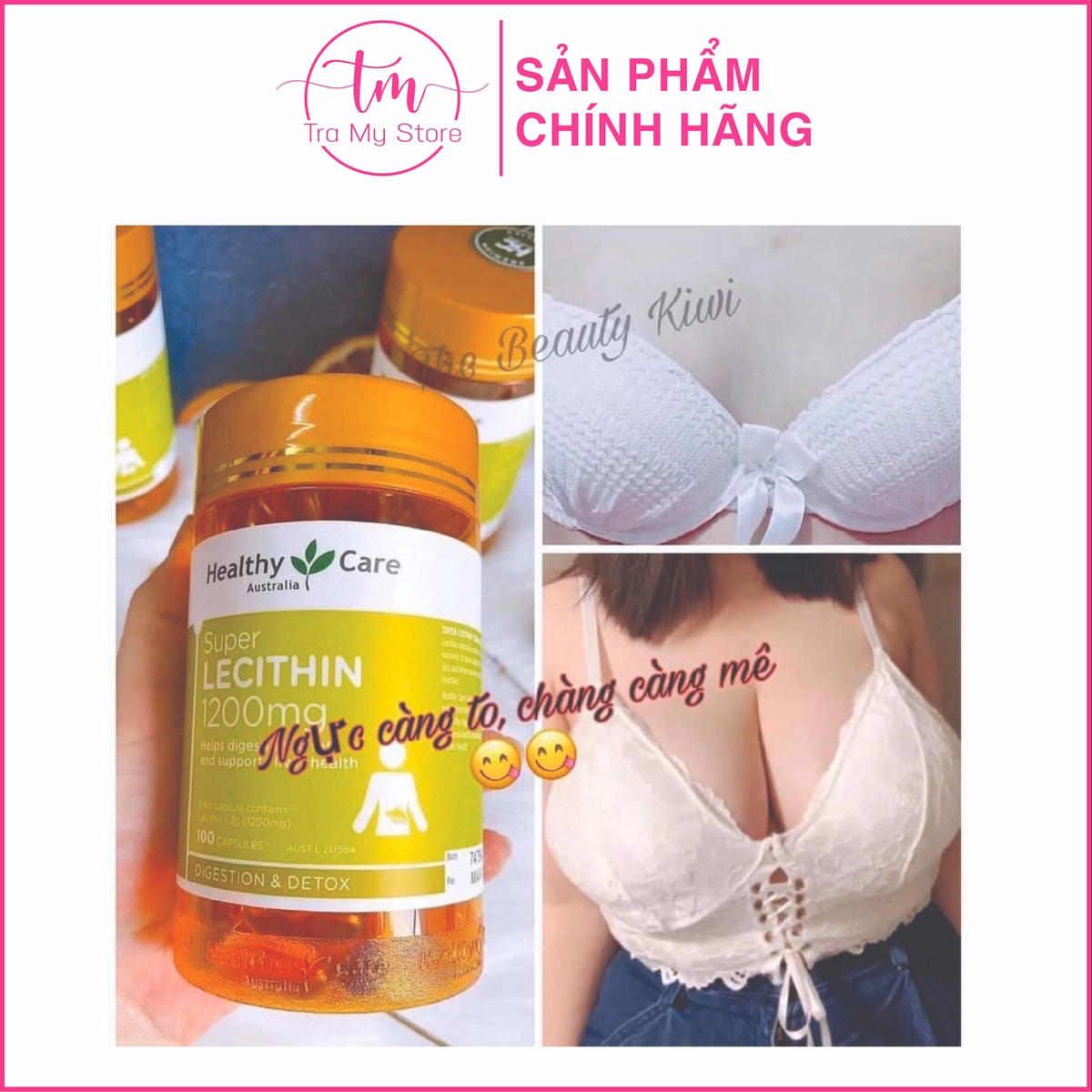 Viên Uống Tinh Chất Mầm Đậu Nành Healthy Care Super Lecithin 1200Mg Lọ 100 Viên - Healthy Care