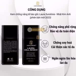 Kem Chống Nắng Tế Báo Gốc Cell Shock Brightening Bi-Phase Veil Spf50+ Pa++++ 50Ml Laura Sunshine