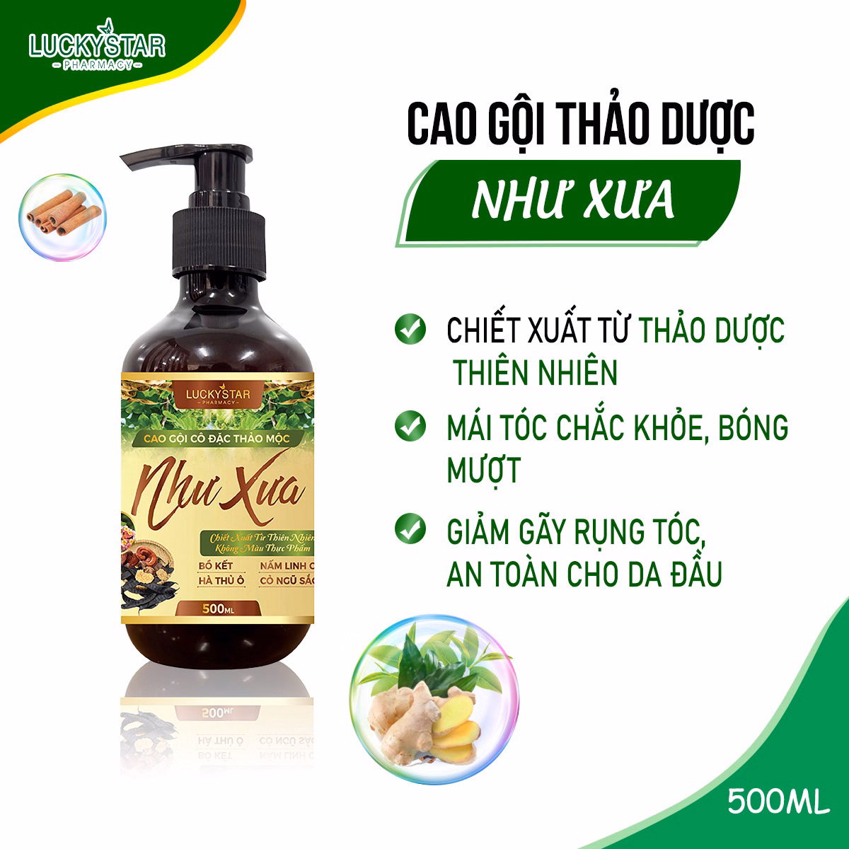 Cao Gội Cô Đặc Thảo Mộc Như Xưa - Lucky Star - Ảnh 5