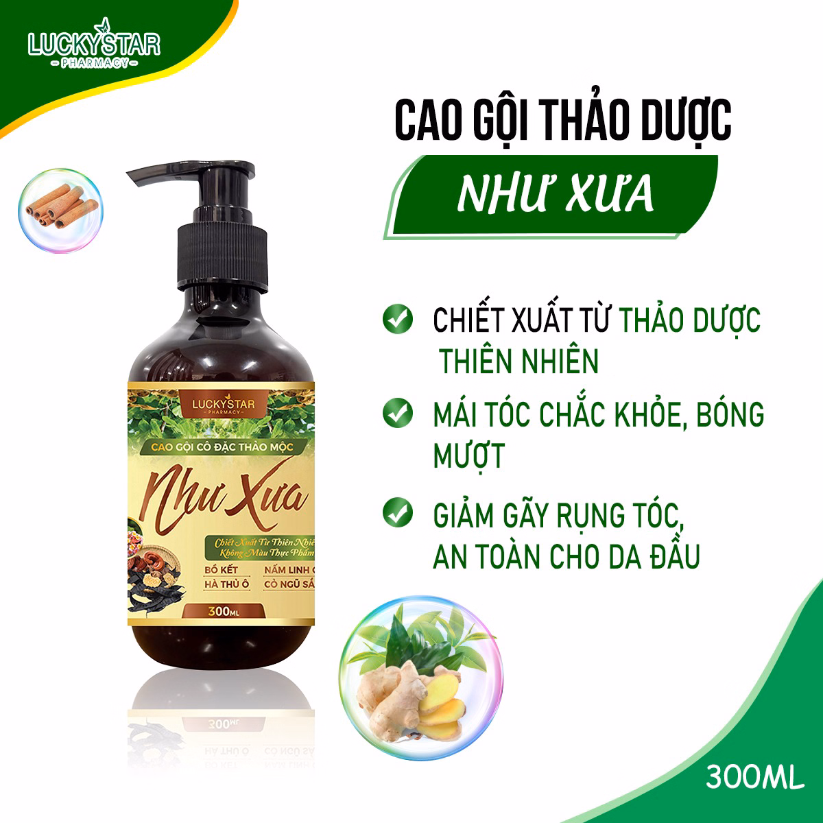 Cao Gội Cô Đặc Thảo Mộc Như Xưa - Lucky Star - Ảnh 6