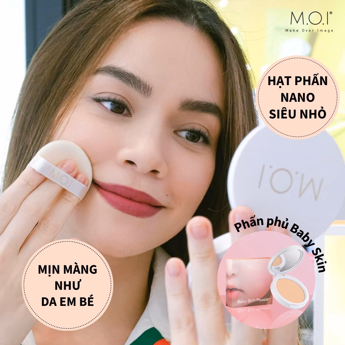 Phấn Phủ Dạng Nén Baby Skin Powder 10G - Moi - Ảnh 4