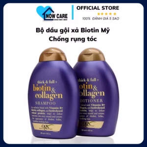 Dầu Gội Xả Biotin Mỹ Cải Thiện Rụng Tóc 385Ml - Ogx Beauty