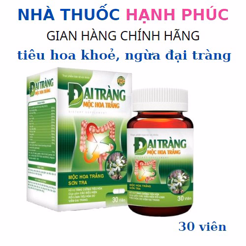 Viên Uống Đại Tràng Hoa Mộc Trắng Giảm Đau Bụng Giúp Tiêu Hoá Khoẻ Ngăn Ngừa Đại Tràng Lọ 30 Vên - Hải Linh