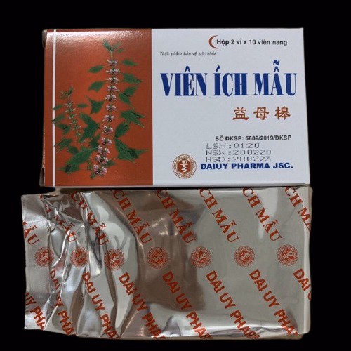Viên Uống Ích Mẫu Đại Uy Giúp Bổ Máu, Điều Hoà Kinh Nguyệt - Hộp 20 Viên - Ảnh 2