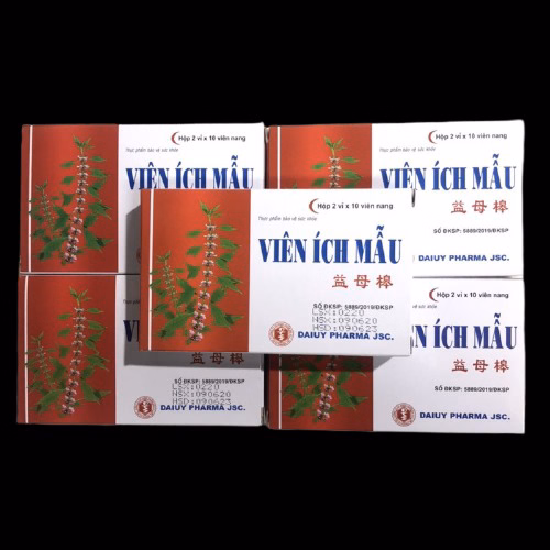 Viên Uống Ích Mẫu Đại Uy Giúp Bổ Máu, Điều Hoà Kinh Nguyệt - Hộp 20 Viên - Ảnh 3