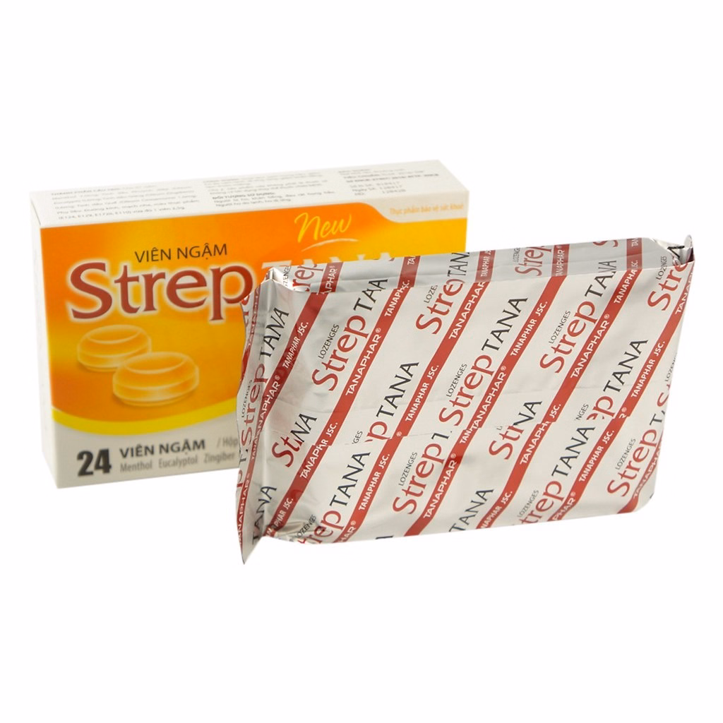Viên Ngâm Ho Thảo Dược Streptana Giảm Ngứa Viêm Họng Hộp 24 Viên - Tanarpha - Ảnh 2