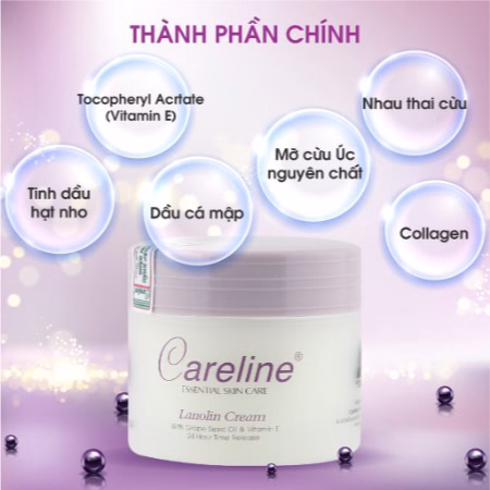 Kem Nhau Thai Cừu Úc Sáng Da, Chống Lão Hóa - Careline - Ảnh 3