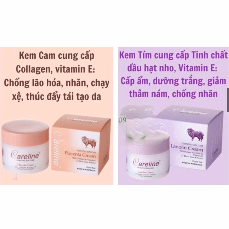 Kem Nhau Thai Cừu Úc Sáng Da, Chống Lão Hóa - Careline - Ảnh 2