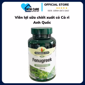 Viên Uống Lợi Sữa Chiết Xuất Cỏ Cà Ri Fenugreek - Nature'S Aid