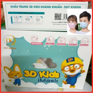 Hộp 50 Khẩu Trang Y Tế 3D Kids Cho Bé Từ 2- 7 Tuổi Ctb136 - Bechip