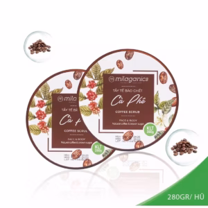 Cpmbo 2 Tẩy Tế Bào Chết Body & Mặt Scrub Coffee Whitening (280G/Hũ) - Milaganics