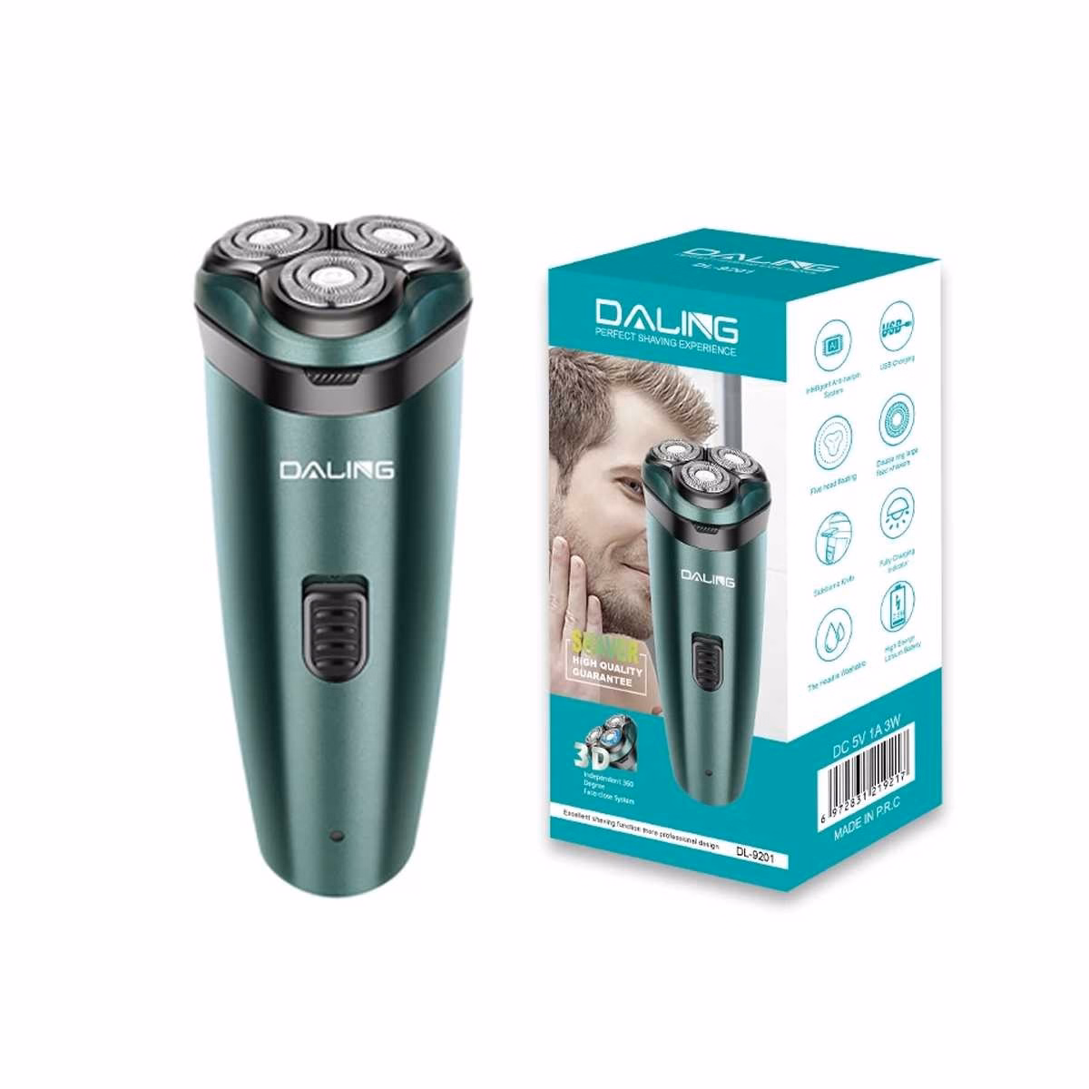 Máy Cạo Râu 3 Lưỡi Tròn Daling 9201 3 Trong 1 Thiết Kế Nhỏ Gọn Dễ Mang Đi Cạo Sát Êm Ái Cao Cấp Chính Hãng Bảo Hành 6 Tháng Gd024 - Lady'S Passion