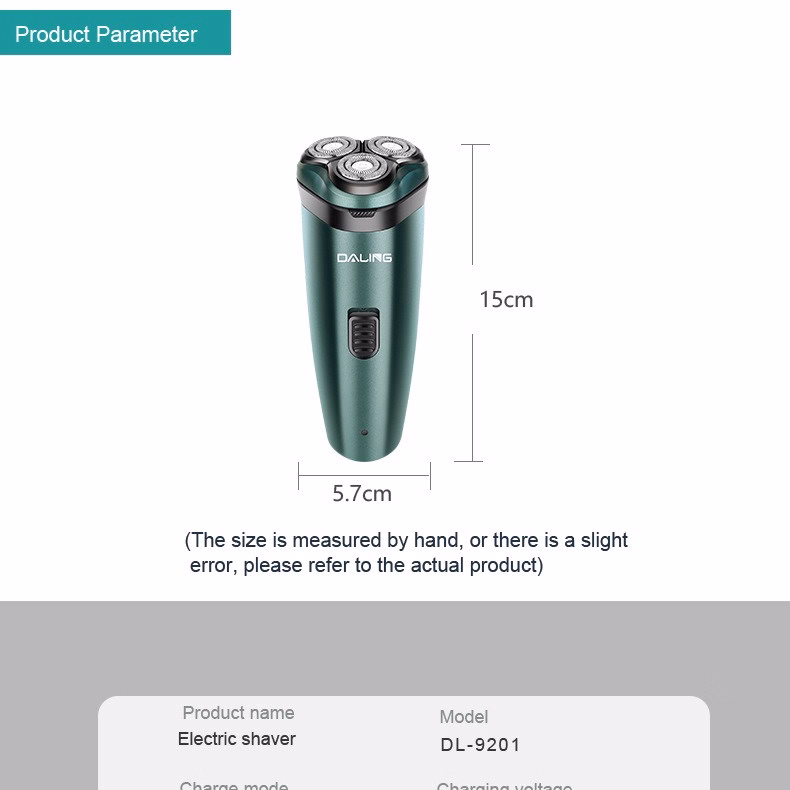 Máy Cạo Râu 3 Lưỡi Tròn Daling 9201 3 Trong 1 Thiết Kế Nhỏ Gọn Dễ Mang Đi Cạo Sát Êm Ái Cao Cấp Chính Hãng Bảo Hành 6 Tháng Gd024 - Lady'S Passion - Ảnh 2