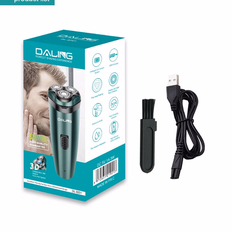 Máy Cạo Râu 3 Lưỡi Tròn Daling 9201 3 Trong 1 Thiết Kế Nhỏ Gọn Dễ Mang Đi Cạo Sát Êm Ái Cao Cấp Chính Hãng Bảo Hành 6 Tháng Gd024 - Lady'S Passion - Ảnh 10