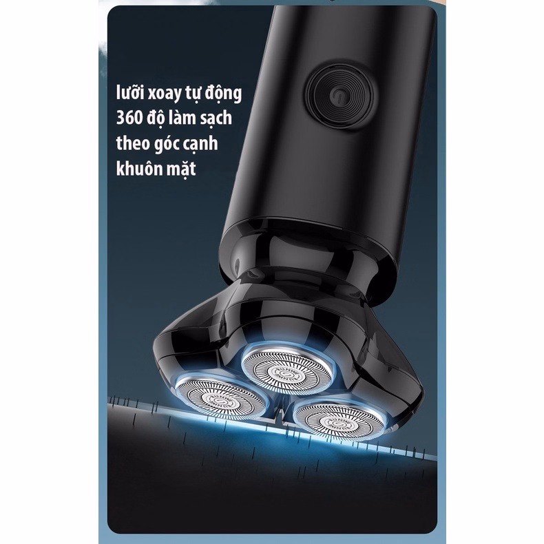 Máy Cạo Râu Runwe Rs196 3 Lưỡi Sắc Bén Tự Sắc Có Sạc Type Và Chống Nước Khi Vệ Sinh Gd025 - Lady'S Passion - Ảnh 2