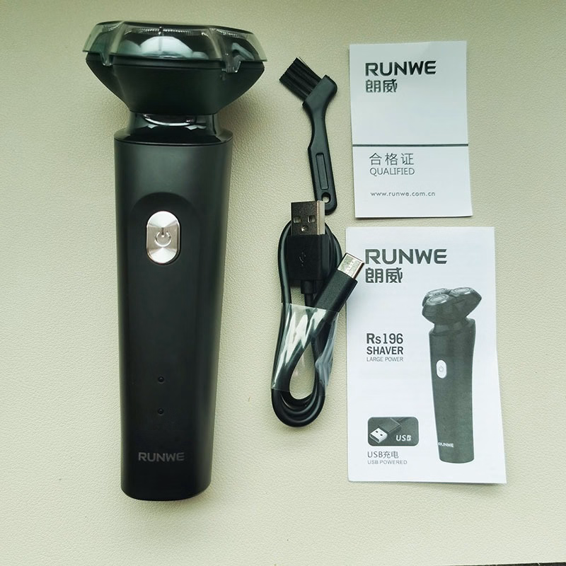 Máy Cạo Râu Runwe Rs196 3 Lưỡi Sắc Bén Tự Sắc Có Sạc Type Và Chống Nước Khi Vệ Sinh Gd025 - Lady'S Passion - Ảnh 8