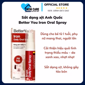 Sắt Dạng Xịt Anh Quốc Iron Oral Spray - Better You