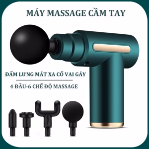 Súng Massage Cầm Tay 4 Đầu 6 Chế Độ - Gdn