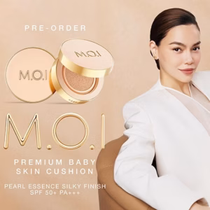 Phấn Nước Premium Baby Skin Cushion Pearl Essence Silky Finish Spf50+ Pa+++ Tone 20 - Da Trắng- Moi