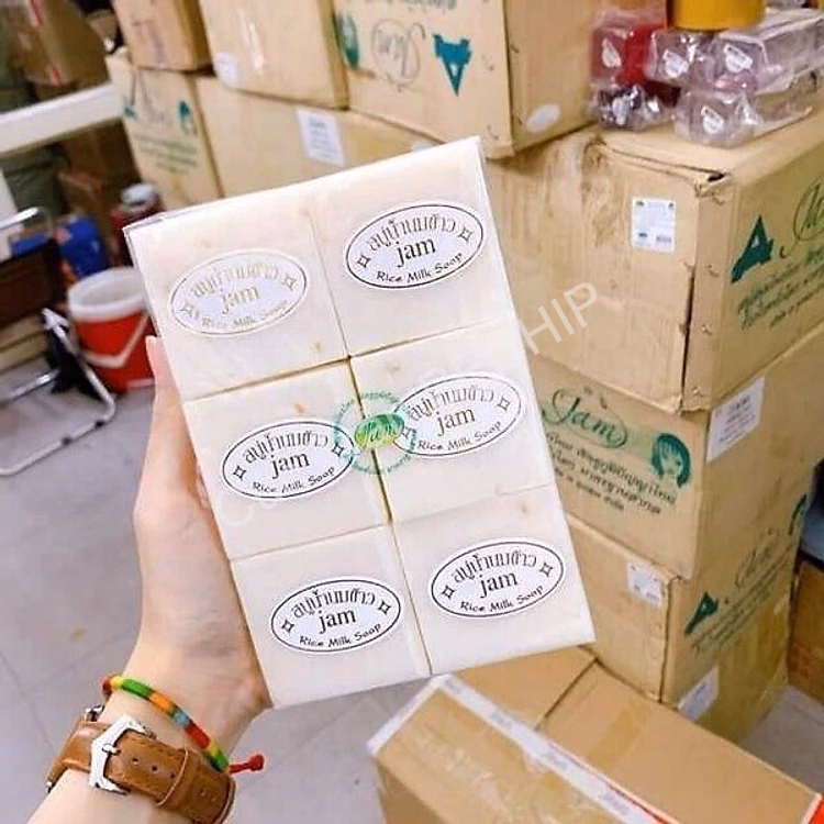 Set 3 Bánh Xà Phòng Cám Gạo Thái Lan Jam Rice Milk Soap Dưỡng Trắng, Giảm Mụn Thâm Ctb175 – Bechip - Ảnh 12