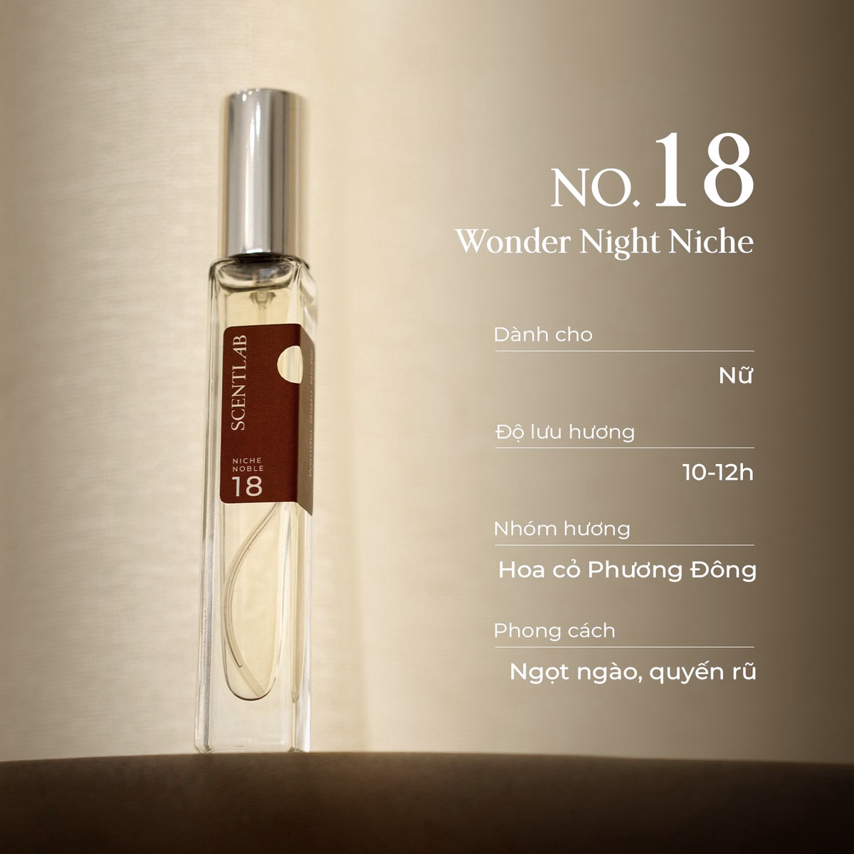 Nước Hoa Nữ Noble Wonder Night Niche No.18 (10Ml) - Scentlab - Ảnh 3