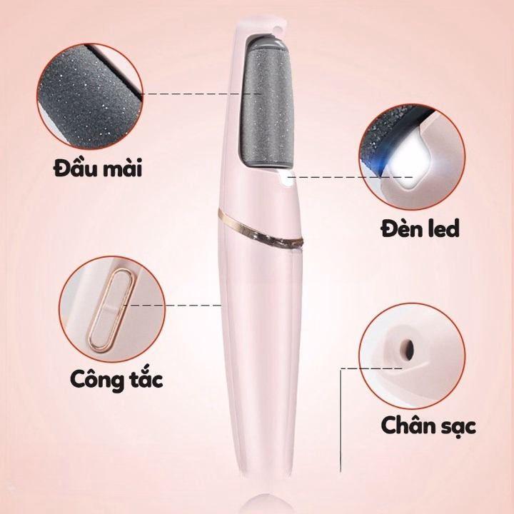 Máy Chà Gót Chân, Tẩy Tế Bào Chết Cho Tiệm Nail, Cá Nhân Tại Nhà Cao Cấp Sạc Tích Giảm Vết Chai Sạn Điện Làm Mịn Da Gd060- Lady'S Passion - Ảnh 10