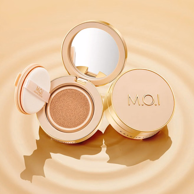 Phấn Nước Premium Baby Skin Cushion Pearl Essence Silky Finish Spf50+ Pa+++ Tone 30 - Da Tự Nhiên - Moi - Ảnh 3