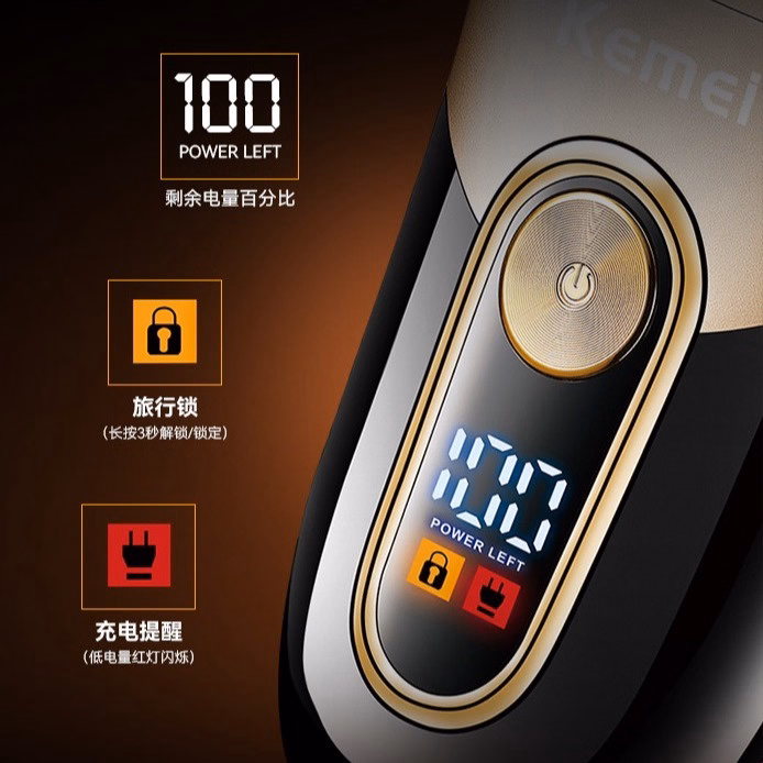 Máy Cạo Râu Khô 3 Lưỡi Kèm Giá Đỡ Kemei Km 3209 Cao Cấp Trong Các Dòng Máy Cạo Râu Gd094 - Lady'S Passion - Ảnh 7