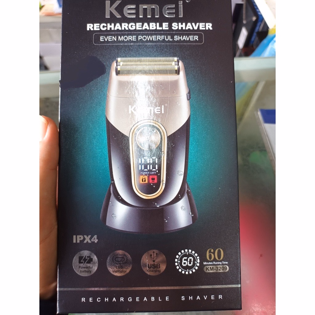 Máy Cạo Râu Khô 3 Lưỡi Kèm Giá Đỡ Kemei Km 3209 Cao Cấp Trong Các Dòng Máy Cạo Râu Gd094 - Lady'S Passion - Ảnh 13