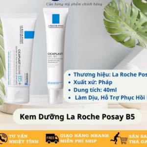Kem Dưỡng Ẩm B5 La Roche Posay, Phục Hồi Tái Tạo Cho Da Dầu Mụn Da Khô Da Nhạy Cảm Chính Hãng 40Ml - La Roche Posay
