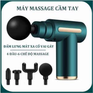 Súng Massage, Máy Massage Cầm Tay Đa Năng Trị Liệu 4 Đầu, 6 Chế Độ Cao Cấp Massage Gun Ctb246 - Bechip