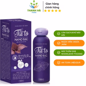 Dung Dịch Vệ Sinh Tía Tô Nano Bạc Ngừa Viêm Nhiễm Nấm Ngứa 150Ml - Diophaco