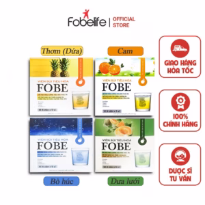 Viên Sủi Tiêu Hóa Fobe Hỗ Trợ Triệu Chứng Đầy Bụng, Khó Tiêu - Fobelife