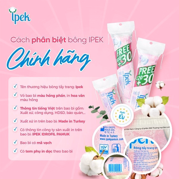 Combo 15 Bông Tẩy Trang Siêu Mềm Mịn 120+30 Miếng - Ipek - Ảnh 3
