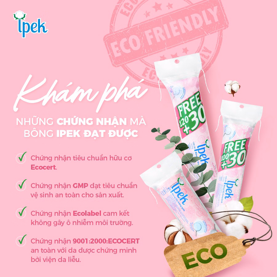 Combo 15 Bông Tẩy Trang Siêu Mềm Mịn 120+30 Miếng - Ipek - Ảnh 4