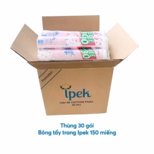 Sỉ Thùng 30 Gói Bông Tẩy Trang Siêu Mềm Mịn 120+30 Miếng - Ipek
