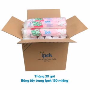 Thùng 30 Gói Bông Tẩy Trang Siêu Mềm Mịn 100+30 Miếng - Ipek