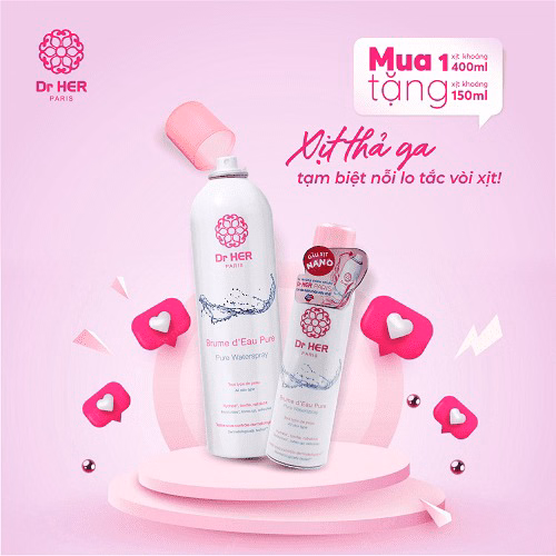 Xịt Khoáng Cấp Ẩm Da 400Ml - Dr Her Paris - Ảnh 3