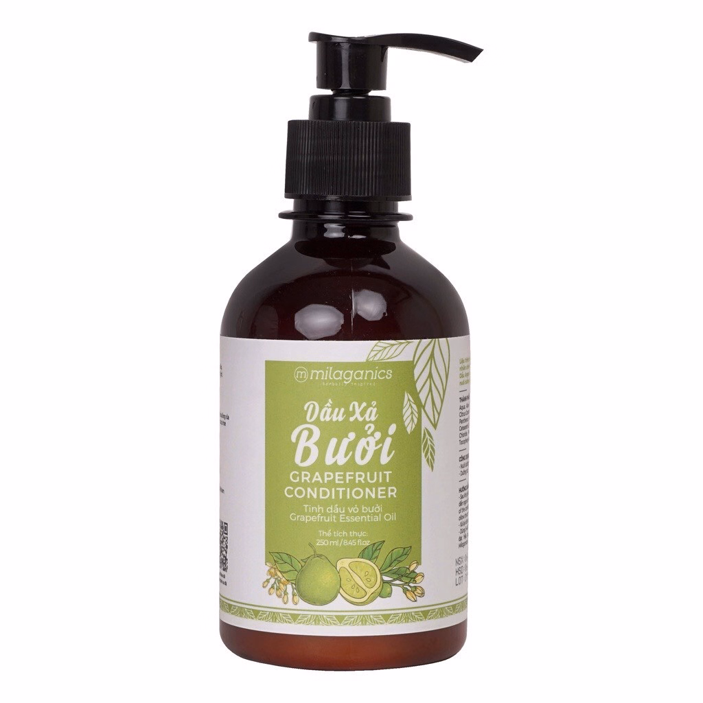 Bộ 4 Sản Phẩm Kích Thích Mọc Tóc Từ Tinh Dầu Bưởi: Dầu Gội, Dầu Xả, Kem Ủ & Serum Bưởi - Milaganics (850Ml/ Bộ) - Ảnh 4